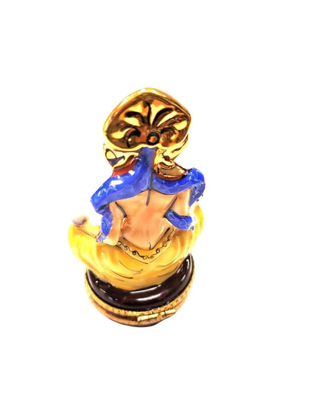 Meditating Egyptian Porcelain Figurine Porcelain Limoges travel spiritual religion French Trinket Box