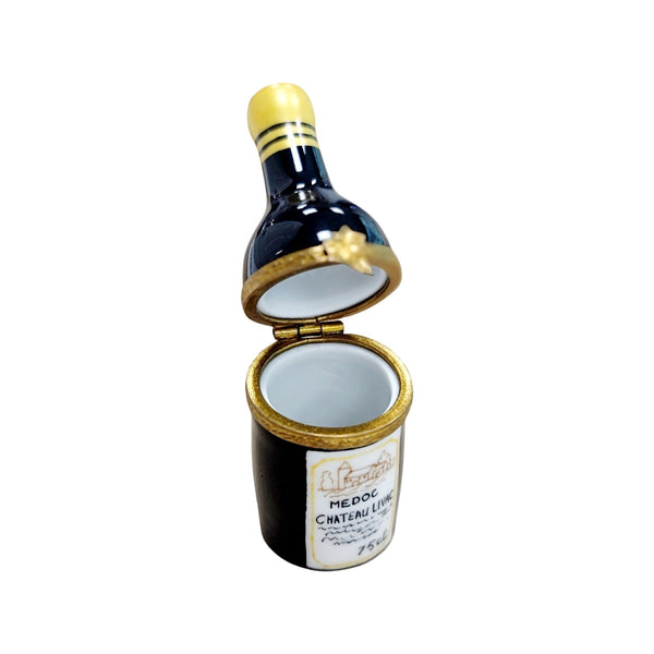 Medoc Bottle Wine Limoges Box Porcelain Limoges wine French Trinket Box