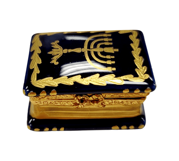 Menorah Book Limoges Box Porcelain Limoges religion Limoges Box jewish French Trinket Box