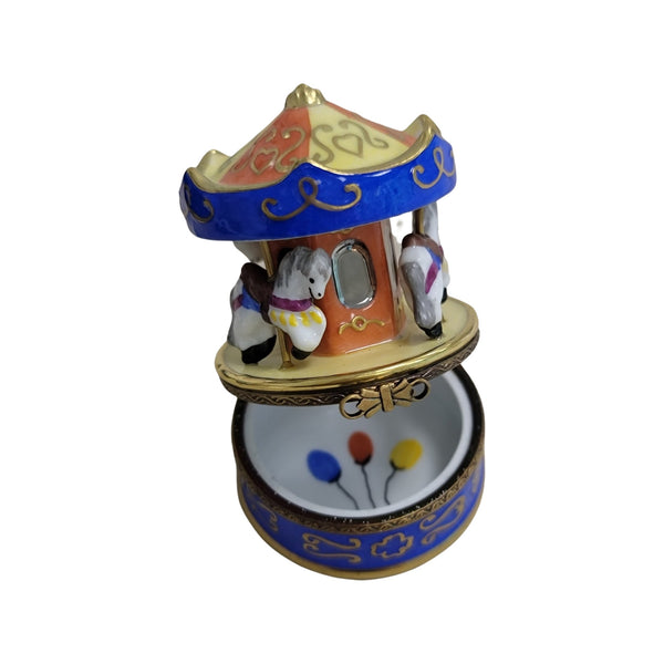 Merry Go Round Carousel Delight Porcelain Limoges Carnival French Trinket Box