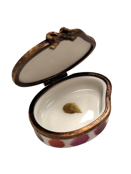 Mini Artist Paint Palette Figurine Porcelain Limoges Fine Art French Trinket Box