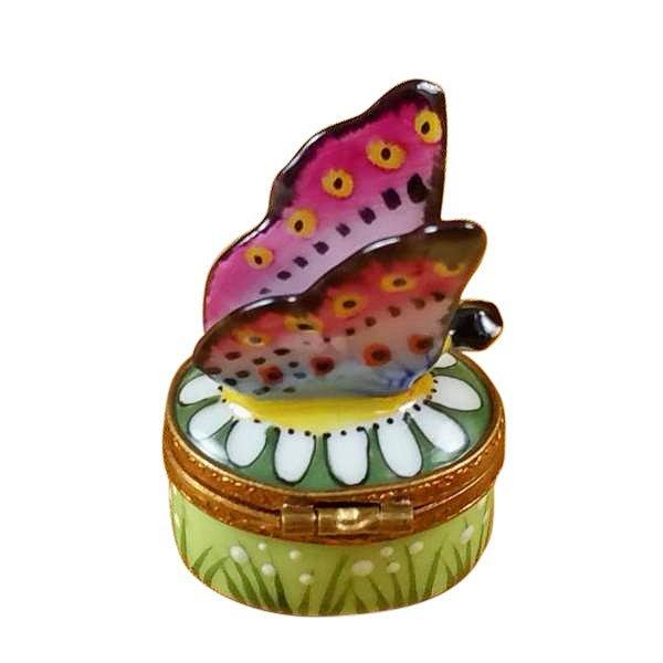 Mini Butterfly Limoges Box for Nature Lovers Porcelain Limoges Butterfly French Trinket Box