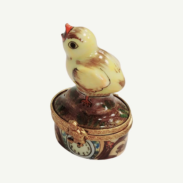Mini Chick Limoges Box Treasure Porcelain Limoges farm birds LIMOGES BOXES French Trinket Box