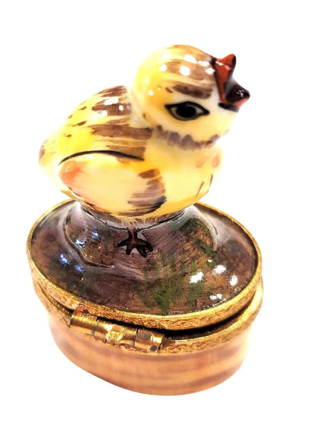 Mini Chick Limoges Box Treasure Porcelain Limoges farm birds LIMOGES BOXES French Trinket Box