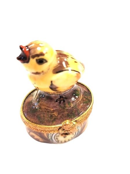 Mini Chick Limoges Box Treasure Porcelain Limoges farm birds LIMOGES BOXES French Trinket Box