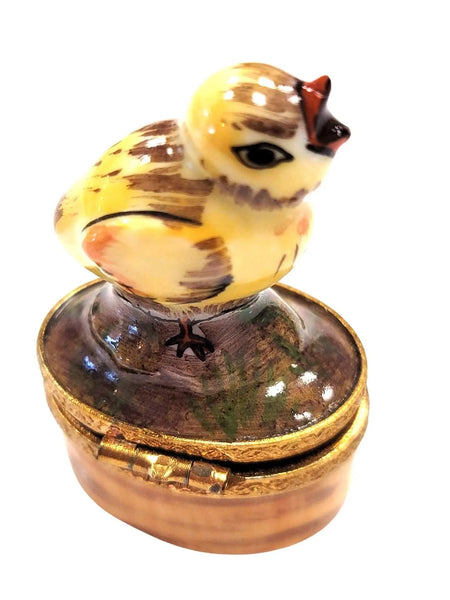Mini Chick Limoges Box Treasure Porcelain Limoges farm birds LIMOGES BOXES French Trinket Box