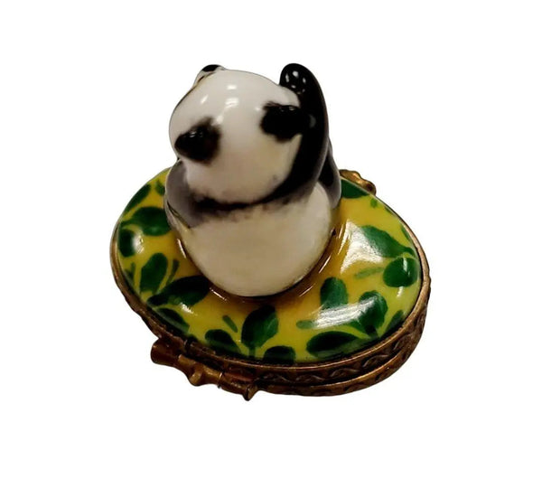 Mini Panda Bear Limoges Box Porcelain Limoges bear French Trinket Box