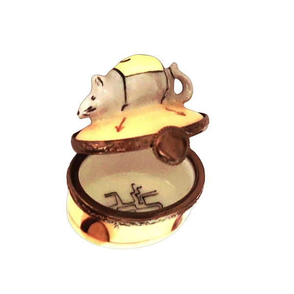 Mini Race Runner Mouse Box Porcelain Limoges rabbit French Trinket Box