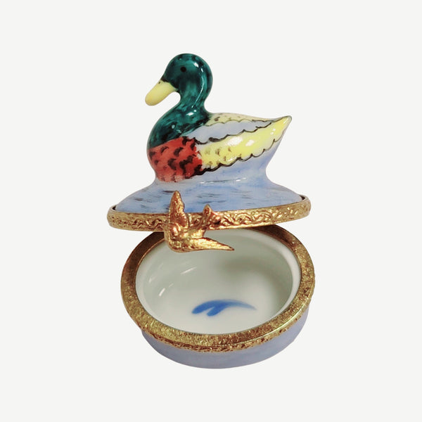 Miniature Duck Limoges Box Porcelain Limoges bird limoges boxes French Trinket Box