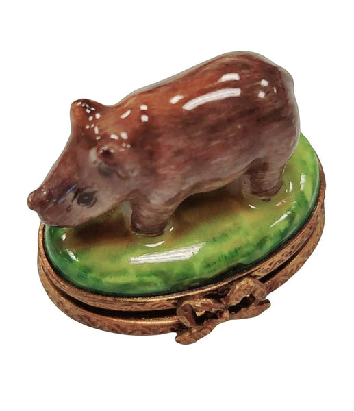 Miniature Limoges Rhino Figurine Porcelain Limoges Wild LIMOGES BOXES French Trinket Box