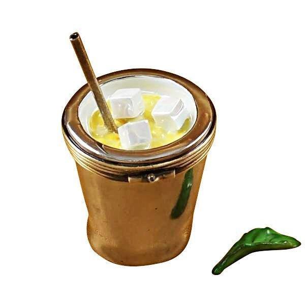 Mint Julep Glass Porcelain Limoges wine spirits beach special occasions French Trinket Box