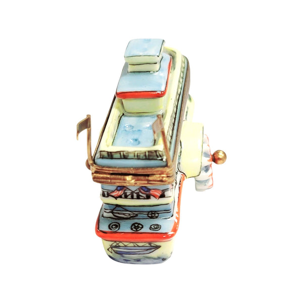 Mississippi Riverboat Limoges Box Porcelain Limoges vehicle French Trinket Box