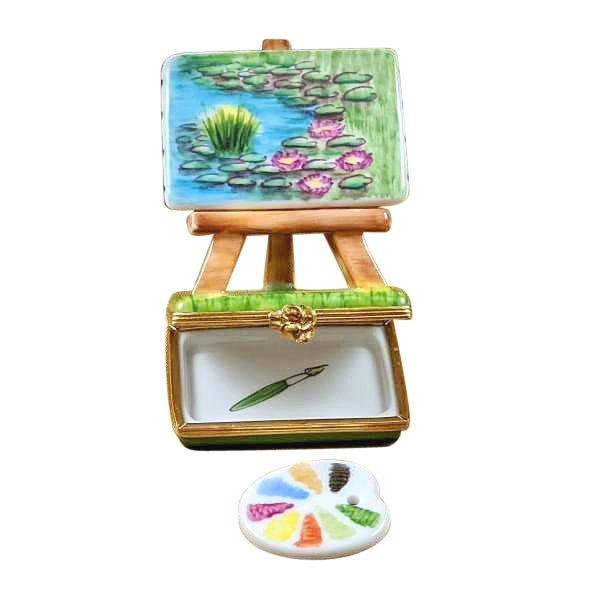 Monet Easel Porcelain Limoges art French Trinket Box