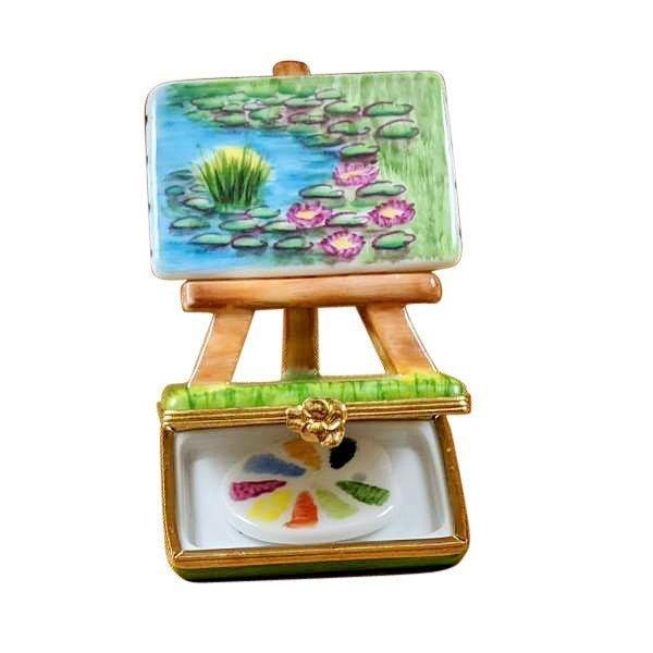 Monet Easel Porcelain Limoges art French Trinket Box