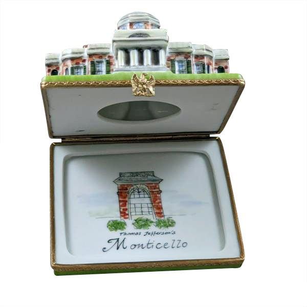 Monticello Porcelain Limoges travel united states monuments French Trinket Box