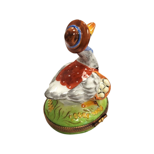 Mother Goose Porcelain Figurine Porcelain Limoges Fairy farm French Trinket Box