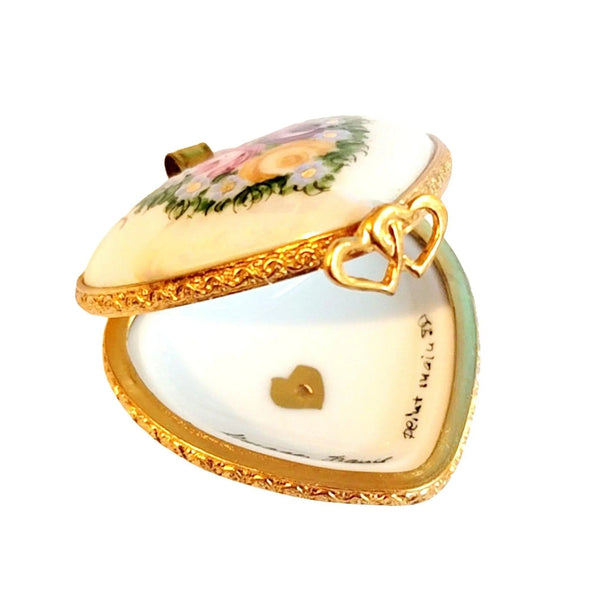 Mother Sweetheart Limoges Pendant Porcelain Limoges jewelry mother love French Trinket Box