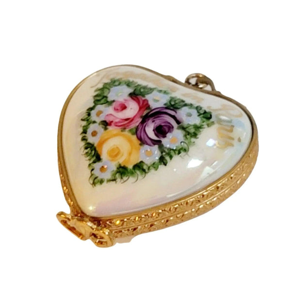 Mother Sweetheart Limoges Pendant Porcelain Limoges jewelry mother love French Trinket Box