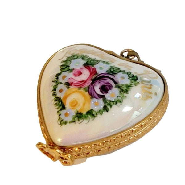 Mother Sweetheart Limoges Pendant Porcelain Limoges jewelry mother love French Trinket Box