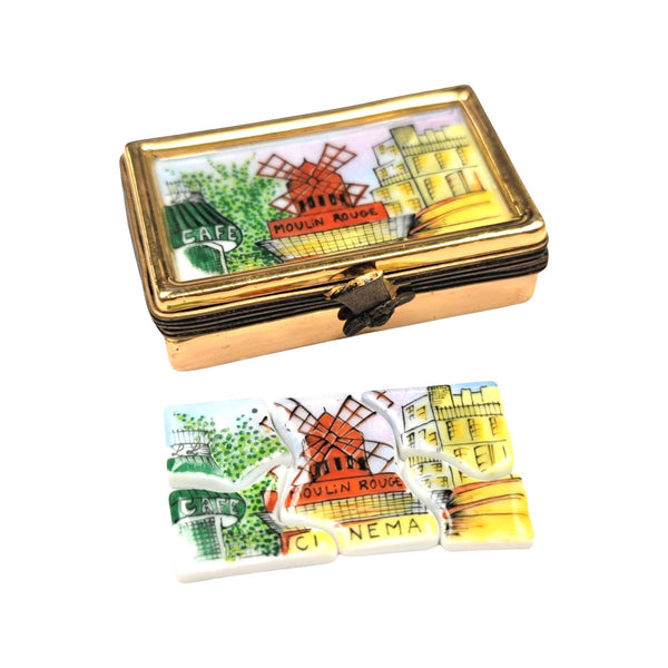 Moulin Rouge Paris Limoges Box Porcelain Limoges LIMOGES BOXES games gambling travel Paris france French Trinket Box