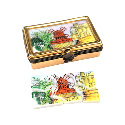 Moulin Rouge Paris Limoges Box Porcelain Limoges LIMOGES BOXES games gambling travel Paris france French Trinket Box