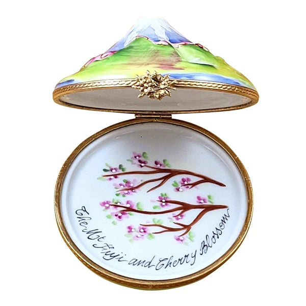 Mount Fuji Japan Porcelain Limoges Rochard Travel Monuments French Trinket Box
