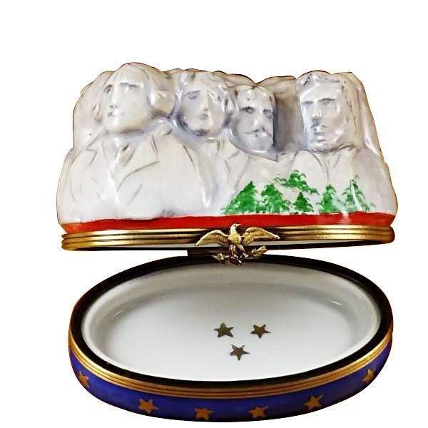 Mount Rushmore Porcelain Limoges travel monuments united states French Trinket Box