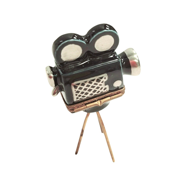 Movie Camera Limoges Box Porcelain Limoges LIMOGES BOXES fine art professional French Trinket Box