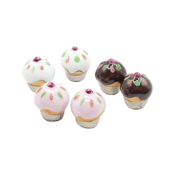 Muffin Tin w 6 Cup Cakes Porcelain Limoges Dessert French Trinket Box