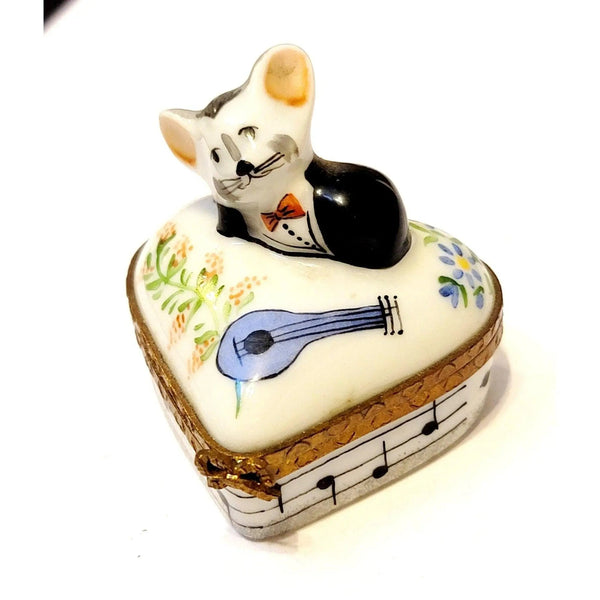 Musical Love Mouse Trinket Box Porcelain Limoges French Trinket Box
