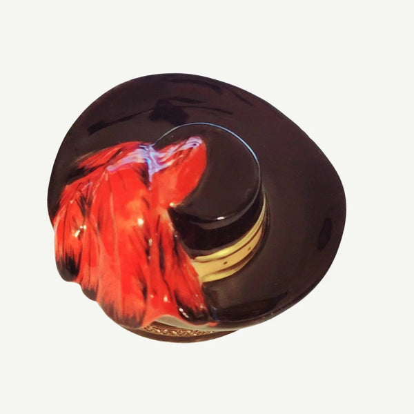 Musketeer Hat Trinket Box Porcelain Limoges baby books Limoges Boxes world travel- French Trinket Box