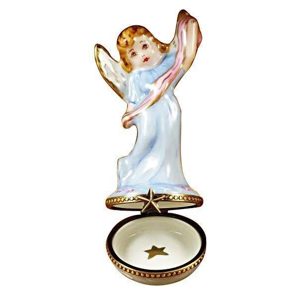 Nativity Angel Porcelain Limoges nativity angel French Trinket Box