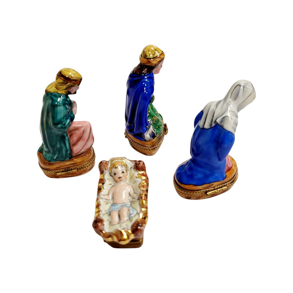 Nativity Scene Porcelain Figurines Porcelain Limoges nativity limoges boxes religion French Trinket Box