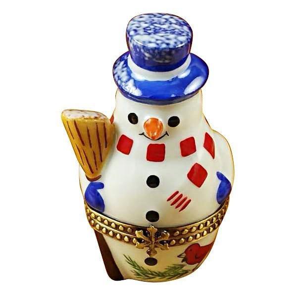 Nesting Snowman Set Porcelain Limoges snowman French Trinket Box