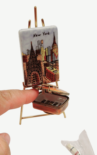 New York City Artistry Box Porcelain Limoges Fine Art French Trinket Box