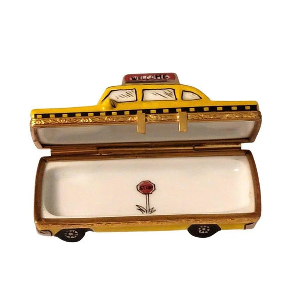 New York Taxi Porcelain Limoges vehicle French Trinket Box