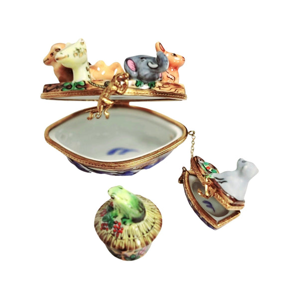 Noah's Ark Limoges Box Delight Porcelain Limoges Religion Christian French Trinket Box