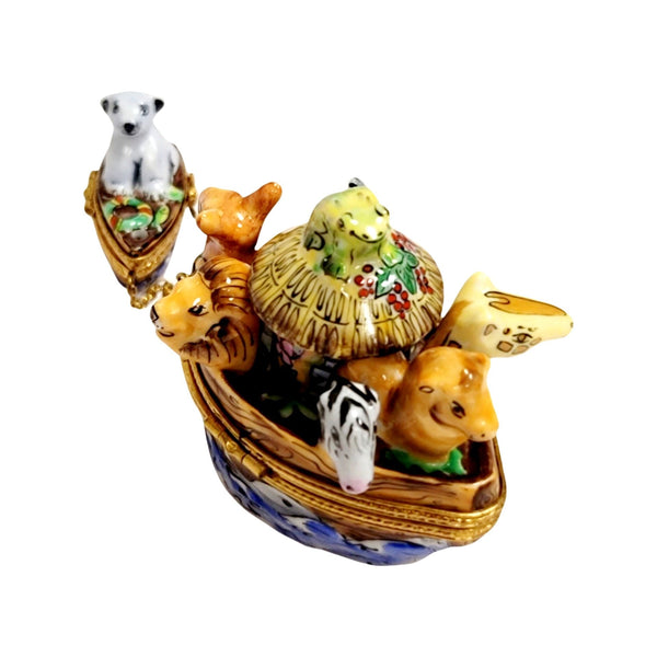 Noah's Ark Limoges Box Delight Porcelain Limoges Religion Christian French Trinket Box