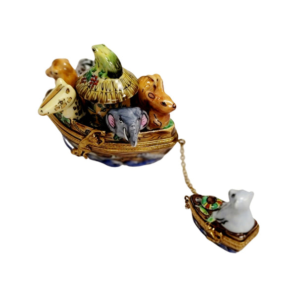 Noah's Ark Limoges Box Delight Porcelain Limoges Religion Christian French Trinket Box