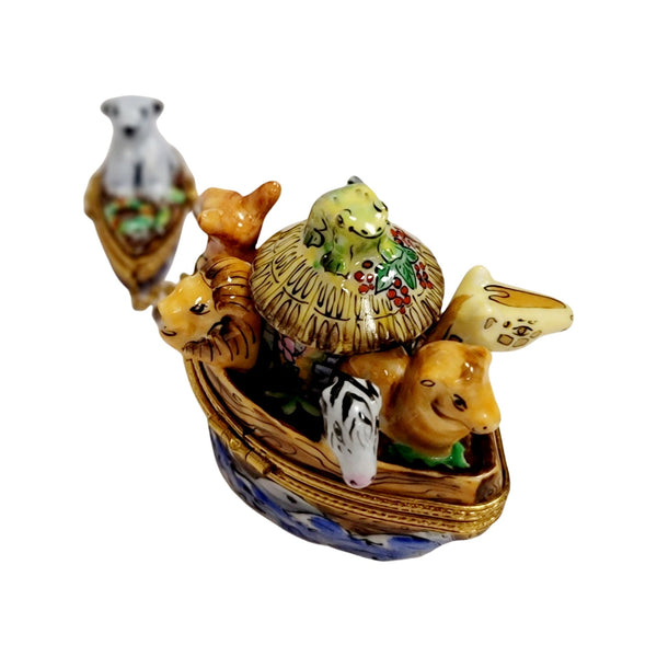 Noah's Ark Limoges Box Delight Porcelain Limoges Religion Christian French Trinket Box