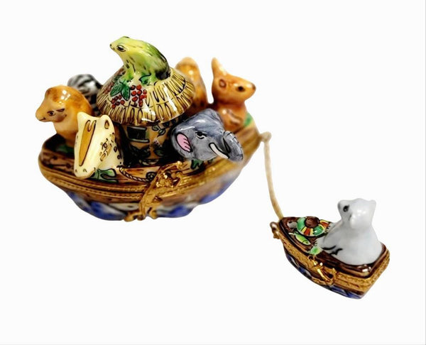 Noah's Ark Limoges Box Delight Porcelain Limoges Religion Christian French Trinket Box