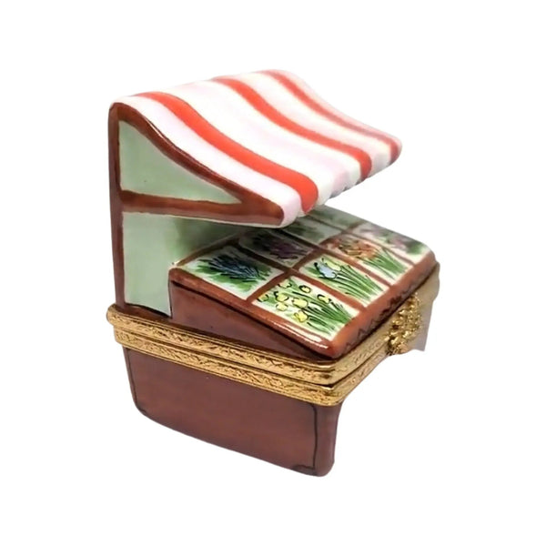 Odettes Florist Garden Porcelain Limoges Garden flowers French Trinket Box