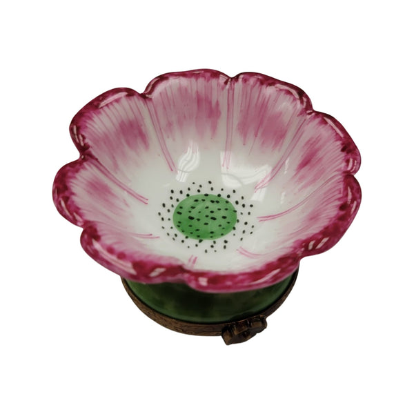 Open Flower Bud Limoges Box Porcelain Limoges valentine rose garden French Trinket Box