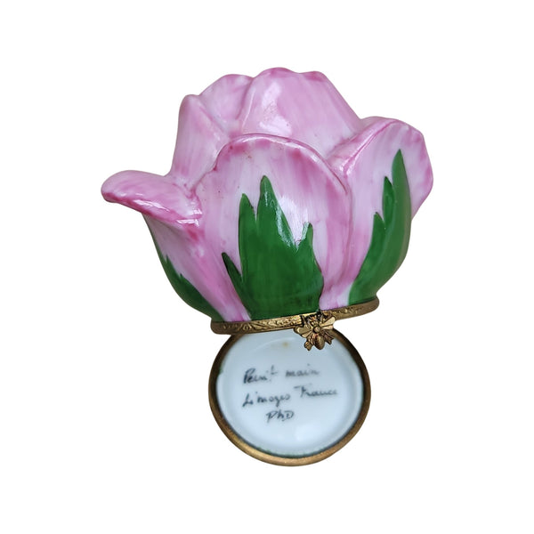 Open Rose Bud Porcelain Box Porcelain Limoges valentine rose garden French Trinket Box
