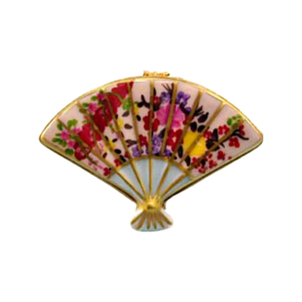 Oriental Fan Artoria Porcelain Limoges china travel fashion French Trinket Box