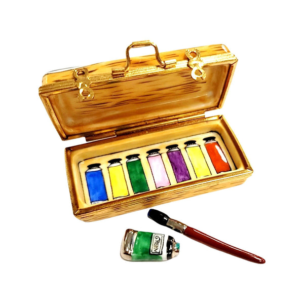 Paint Brush Limoges Box Figurine Porcelain Limoges fine art Baby LIMOGES BOXES French Trinket Box