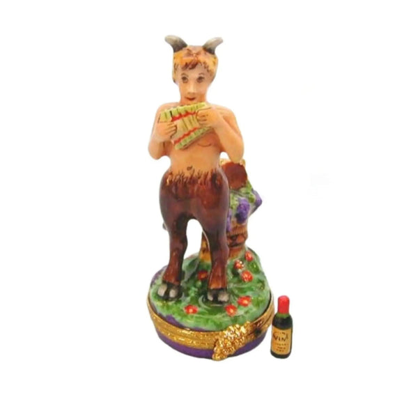 Pan Satyr Bacchus Mystical Porcelain Limoges myth fairy French Trinket Box