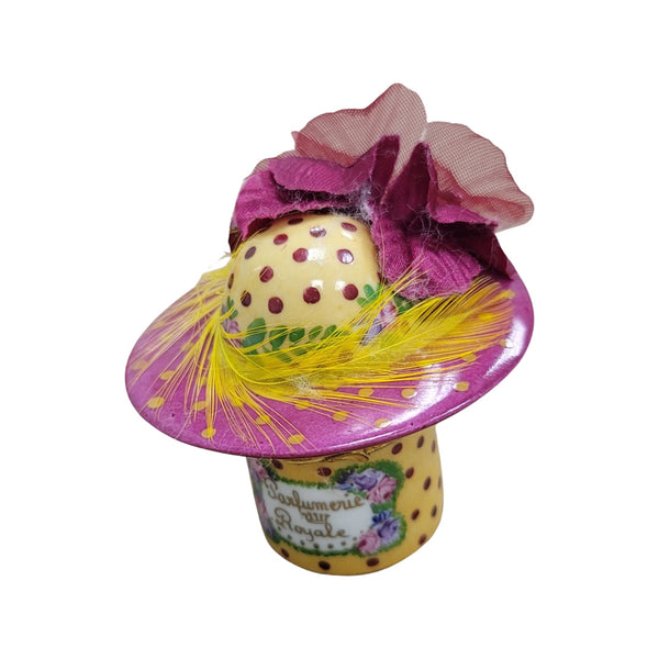 Parisian Elegance Hat Box Porcelain Limoges LIMOGES BOXES shoes hat French Trinket Box