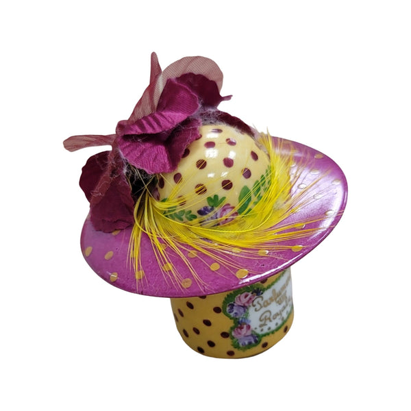 Parisian Elegance Hat Box Porcelain Limoges LIMOGES BOXES shoes hat French Trinket Box