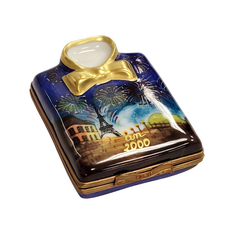 Paris Fireworks Celebration Box Porcelain Limoges special bags France French Trinket Box